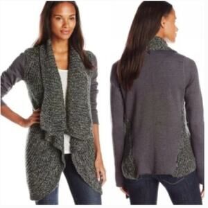 Prana Gray Open Front Cardigan Sweater
